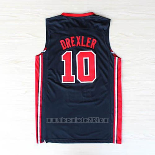Camiseta USA 1992 Clyde Drexler #10 Negro